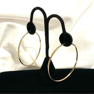 2.5” Diameter GoldTone Hoop Earrings